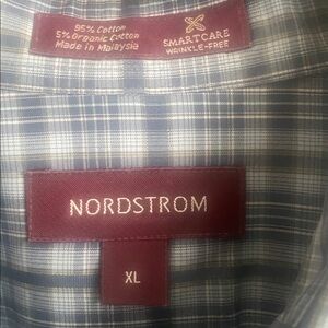 Nordstrom Blue and White Checkered Shirt